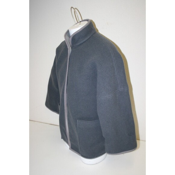 Vintage L. Magnin Turnaround Reversible XS Light & Dark Gray Wool Coat Jacket - Picture 4 of 11